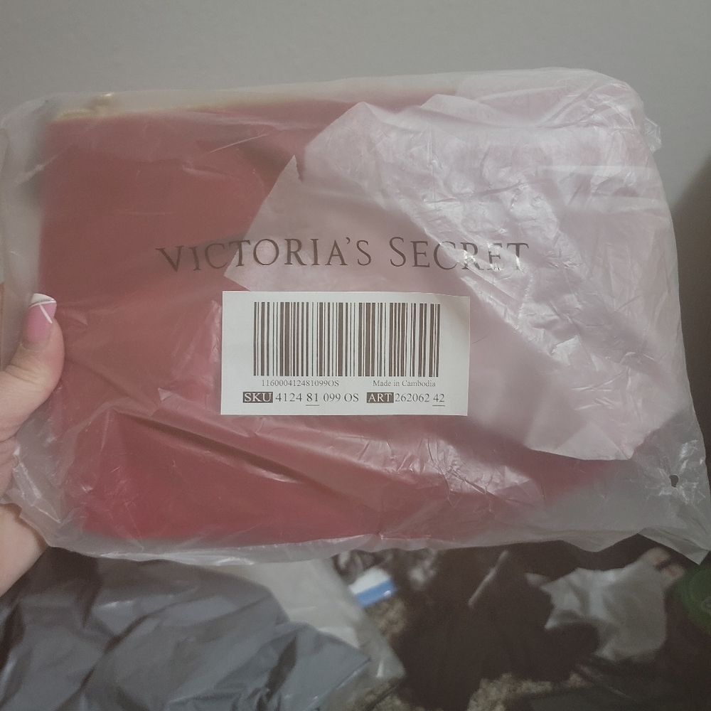 Victoria secret purse velvet red